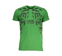 Cavalli Class - Tee-shirt à Manches Courtes avec Logo - Homme - Tops - Vert - Taille: L