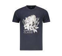 Cavalli Class - Tee-shirt à imprimé floral - Homme - Tops - Bleu - Taille: M