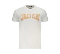 Cavalli Class - Tee-shirt blanc avec impression accrocheuse - Homme - Tops - Blanc - Taille: 2XL