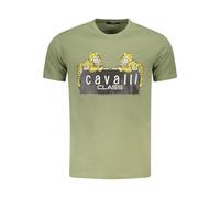 Cavalli Class - Tee-shirt Graphique Léopard Vert - Homme - Tops - Vert - Taille: 2XL