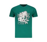 Cavalli Class - Tee-shirt Graphique Tigre Vert - Homme - Tops - Vert - Taille: XL