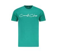 Cavalli Class - Tee-shirt Signature de Luxe Vert Manches Courtes - Homme - Tops - Vert - Taille: L