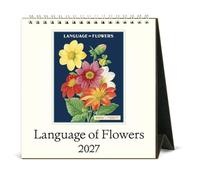 Cavallini Calendrier de bureau 2027 Langue des fleurs 15,2 x 16,5 cm, 12 mois