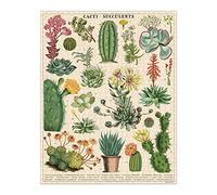 Cavallini Papers & Co. PZL/SUC Puzzle 1 000 pièces Motif Cactus et Plantes Grasses Multicolore 1000 pièces