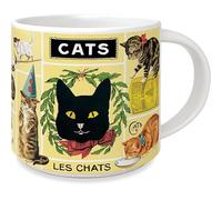CAVANILLI & CO. Cavallini Mug vintage Motif chats 414 ml Boîte cadeau décorative incluse
