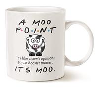 CavaStar Moo Point Mug en céramique avec inscription It's Like A Cow's Opinion, It Doesn't Matter, cadeau d'anniversaire, famille, ami, 325 ml