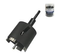 CAVATINY Foret diamanté 82 mm, hauteur de segment 10 mm avec emmanchement M16 80 mm de longueur utile, adaptateur SDS plus, couronne de forage pour béton, briques pleines, briques creuses, maçonnerie