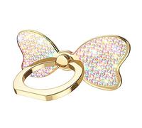 Cavdycidy Bague de support de luxe en métal avec strass pour tous les smartphones, doré