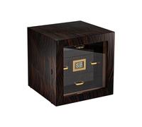 Cave a Cigare avec Humidificateur, Cigar Humididor en Bois de Cèdre pour 70 Cigares, Cloisons Amovibles, Élégante Cave À Cigare Fait À La Main