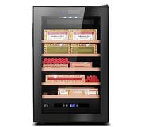 Cave à cigare, boîte d'humidification de 65 l avec étagères en cèdre à 5 couches, panneau de contrôle tactile, hygromètre et humidificateur pour les amateurs de cigares
