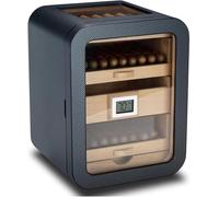 Cave à cigares avec hygromètre de précision, circulation d'air à 360° et humidificateur pour stockage et vieillissement des cigares haut de gamme