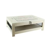 Cook Concept Cave à fromage KA2362 — Plateau bois & inox, H15×27×39 cm, Beige/Noir