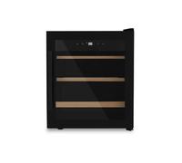 LES PETITS CHAMPS Cave à vin 15 bouteilles de conservation CAVCB15 46L, Porte acier inoxydable, Anti-UV, Système thermodynamique Réglage de 4°C à 18°C, Silencieuse, Eclairage LED, 2 Etagères