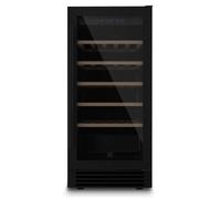 LES PETITS CHAMPS Cave à Vin Encastrable Sous Plan 32 Bouteilles CAVCEB32 Black Edition, Capacité 82 L, Design Élégant en Acier Inoxydable, Réglable de 5°C à 20°C, Anti-UV, LED