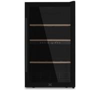 LES PETITS CHAMPS Cave à Vin Encastrable Sous Plan 32 Bouteilles CAVCEB32 Black Edition, Capacité 82 L, Design Élégant en Acier Inoxydable, Réglable de 5°C à 20°C, Anti-UV, LED
