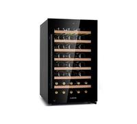 Klarstein Cave a Vin, Réfrigérateur à Vin avec Porte en Verre, Cave à Vin de Vieillissement, Zone Unique, Prosecco, Bière, Ecran Tactile, Réfrigérateur Bar, Frigo, Protection UV, 5-18°C, 52 Bouteilles