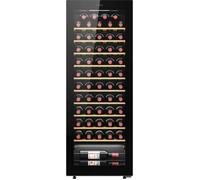 Candy DiVino CWC058 Cave à vin 58 bouteilles Wifi App hOn porte réversible 10 compartiments traitement anti UV compresseur sans vibration éclairage LED commande numérique poignée intégrée 37 dB