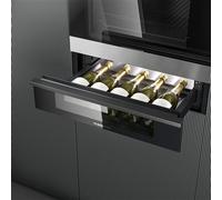 Cave a vin de service encastrable a tiroir 5 bouteilles facade habillable