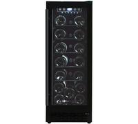 Cave à vin 20 bouteilles - Climadiff - 1 zone - Froid brassé - Porte vitrée triple vitrage anti-UV - LED - Thermostat électronique