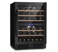 Cave à Vin de Vieillissement Double Zone KLARSTEIN - Porte en Verre - 51 Bouteilles - Noir