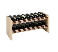 Cave À Vin En Bois De Pin Naturel Modulaire 16 Places