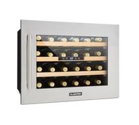 Cave à Vin Encastrable 57L Klarstein - Porte en Verre - Zone Unique - 24 Bouteilles - Argent