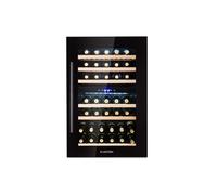 Klarstein Cave à vin encastrable 132 L Double zone 35 bouteilles Porte en verre Noir