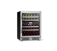 Cave à vin encastrable VeroSteel 43 bouteilles 129 L 2 zones Argent
