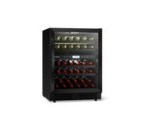Cave à vin encastrable VeroSteel 43 bouteilles 129 L 2 zones Noir