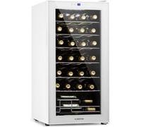 Cave à Vin Klarstein Shiraz 28 Uno 74L 28 bouteilles Panneau de contrôle tactile 5-18°C Blanc Blanc G