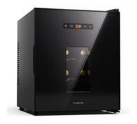 Klarstein Réfrigérateur à vin Silent Vino 1 zone 16 bouteilles porte verre 5-22°C Noir
