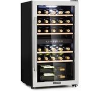 Klarstein Cave à vin Vinamour 40 cm 29 bouteilles 2 zones Argent G