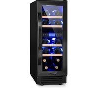 Klarstein Vinovilla 30cm 17 Bouteilles Cave à Vin Encastrable 2 Zones Noir G