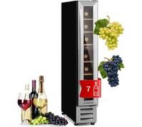 Cave à vin encastrable - Klarstein Vinovilla 7 Built-in Uno Onyx - 20 L - Capacité 7 bouteilles - argent