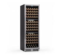 Klarstein Vinovilla Trio Cave à Vin - 144 Bouteilles, 3 Zones, 5-20°C, Commande Tactile, Éclairage LED, Protection UV, Cave à Vin Réfrigérante Autonome