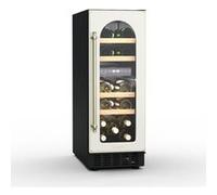 Klarstein Vinovilla Victoria 17 Cave à Vin - 17 Bouteilles, 2 Zones, 5-22°C, Écran Tactile, Éclairage LED, Porte en Verre, Protection UV, Encastré/Indépendant, Frigo à Vin