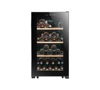 Cave à vin La Sommelière LS52BLACK - 52 bouteilles - Température 5-20°C - Clayettes bois - Porte vitrée - Silencieuse 37 dB