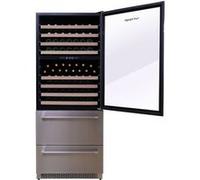 Cave à vin multi-températures AGCS600VX2DP Lecépage 144 bouteilles + 220 canettes 1 porte et 2 tiroirs Inox G