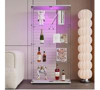 Cave à vin - RWUDV - 80×36×163 cm - 25 bouteilles - Éclairage LED - Porte verre trempé