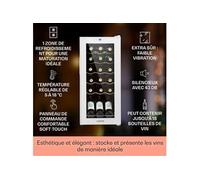 Cave à vin - Klarstein Shiraz 18 Slim Uno - 50 L - 18 bt. - Panneau de contrôle tactile - Blanc