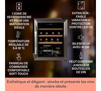 Cave à vin Vinamour 16 Uno 16btes/42l 5-18°C 41dB Verre G