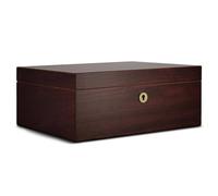 Trieste adorini Humidor - Deluxe, jusqu'à 75 cigares, en Bois de Rose et de Bois de cèdre Espagnol, avec Serrure et hygromètre Cheveux précis -Brown-