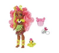 Mattel Poupée préhistorique Fernessa articulée cheveux roses avec bébé dinosaure Ptilly GNL85