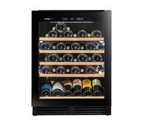 Cave de service encastrable sous plan, niche 60, simple zone, poignee discrete sous plan, porte reversible traitee anti UV, clayettes telescopiques, clayette de presentation, compatible avec l''applic
