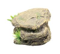 Cave en résine pour reptiles - Abri naturel sûr pour petits animaux de | Hídeout en résine naturelle. Réduit le stress des reptiles, favorise un instinct sain et crée un habitat sûr et beau.