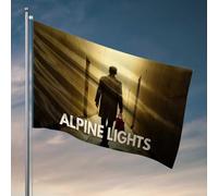 Cave Man Bar Alpine Lights : A Journey Through Shadows And Illumination Flag Mens Room Decor Garden Drapeaux pour l'extérieur (120 x 180 cm)