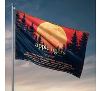 Cave Man Bar Apple Lights : A Celestial Journey Through Nature's Beauty Flag Décoration de chambre pour homme Drapeaux de jardin pour l'extérieur (60 x 90 cm)