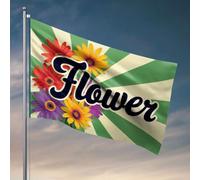 Cave Man Bar Flower Power Blooms Bright Flag Mancave Accessoires Homme Décoration (30 x 45 cm)