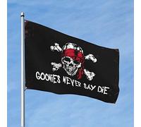 Cave Man Bar Goonies Never Say Die Drapeau Décoration de chambre à coucher Décoration de terrasse (60 x 90 cm)