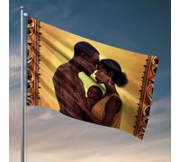 Cave Man Bar Love And Unity: A Family Portrait Drapeau Pool Stuff Garden Drapeaux Printemps et été (30 x 45 cm)